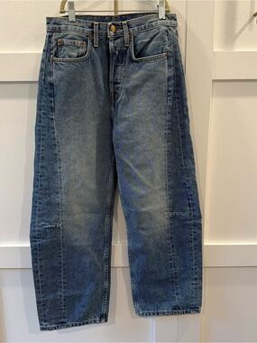 B Sides blue jeans barrel jeans size 26. B Sides Slim Lasso Jeans retail $395.